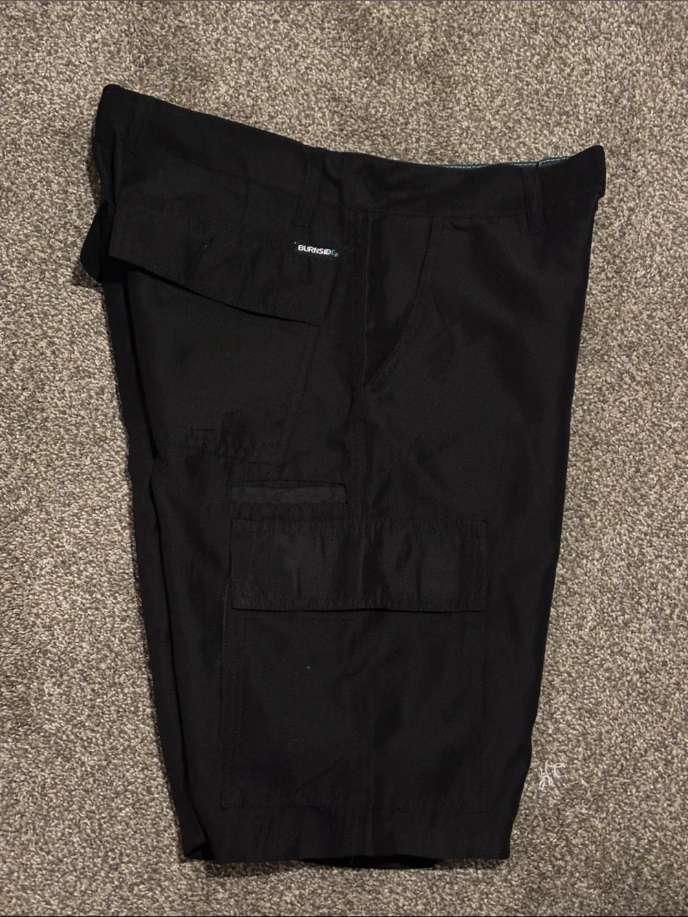 burnside Black Men's Cargo Shorts with Utility Pockets